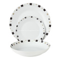 Peça 18 Coupe porcelana louça jantar conjunto geométrico